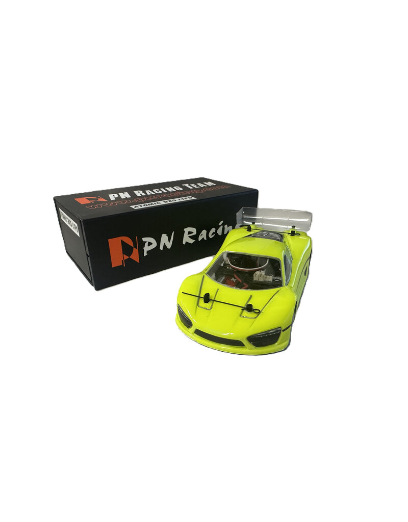 ATOMIC RC MTU2506004 PRE-OWNED ATOMIC BZ5 FULLY BUILT W/ LEXAN CONCEPT C9 BODY: FLUORESCENT YELLOW