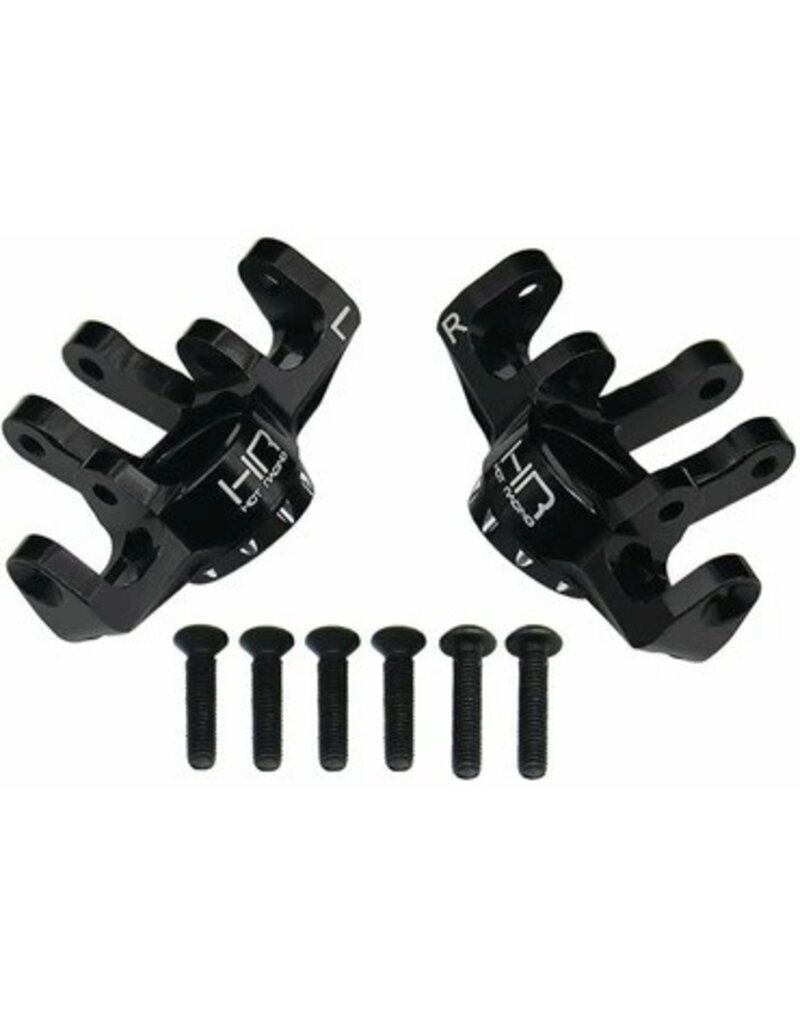 HOT RACING HRAGRM21N01 ALUMINUM STEERING KNUCKLES FOR ARRMA MOJAVE GROM (2)