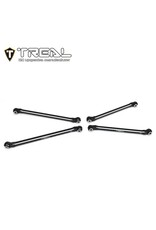 TREAL TRLX003P9SXRV AXIAL UTB18 ALUMINUM LOWER CHASSIS 4-LINK UPGRADE SET (BLACK)