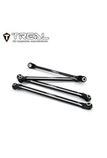 TREAL TRLX003P9SXRV AXIAL UTB18 ALUMINUM LOWER CHASSIS 4-LINK UPGRADE SET (BLACK)
