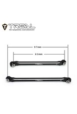 TREAL TRLX003P9SXRV AXIAL UTB18 ALUMINUM LOWER CHASSIS 4-LINK UPGRADE SET (BLACK)