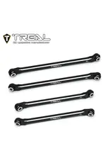 TREAL TRLX003P9SXRV AXIAL UTB18 ALUMINUM LOWER CHASSIS 4-LINK UPGRADE SET (BLACK)
