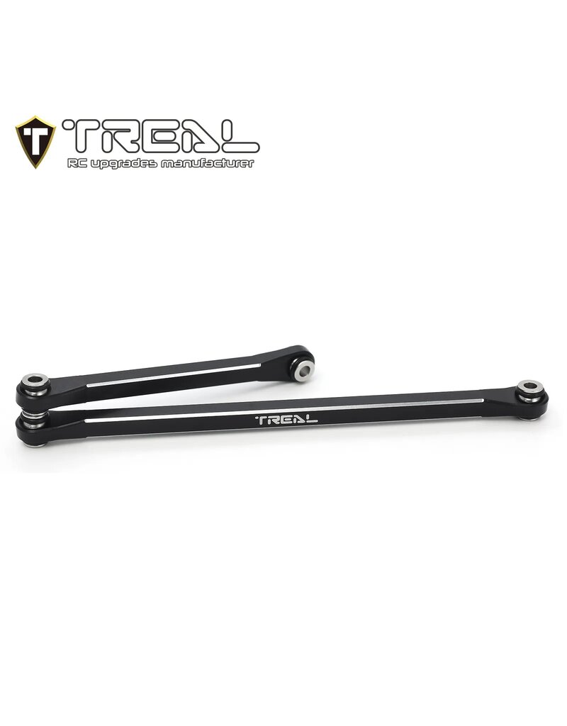 TREAL TRLX003K2BF23 UTB18 ALUMINUM FRONT STEERING LINKAGE SET (BLACK)