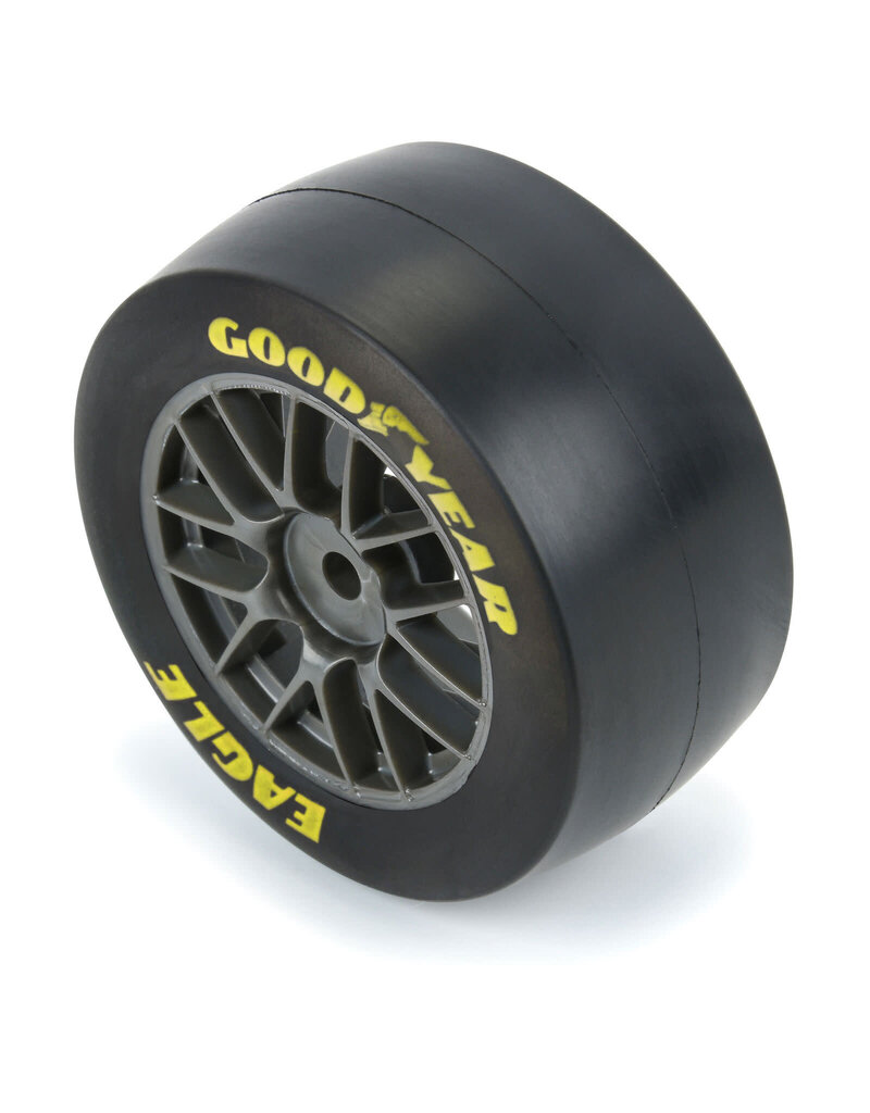 PROLINE RACING PRO1030411 GOODYEAR EAGLE SOFT TIRE F/R MTD GREY FOR LOSI NASCAR RACECAR (4)