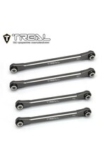 TREAL TRLX003P9T81V AXIAL UTB18 ALUMINUM UPPER CHASSIS 4-LINK UPGRADE SET (TITANIUM)