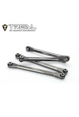 TREAL TRLX003P9T81V AXIAL UTB18 ALUMINUM UPPER CHASSIS 4-LINK UPGRADE SET (TITANIUM)