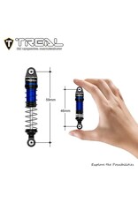 TREAL TRLX004CQY2HL 59MM LONG TRAVEL SHOCK SET FOR TRAXXAS TRX-4M® & TRX-4MT™ (BLUE) (4) (FRONT/REAR)