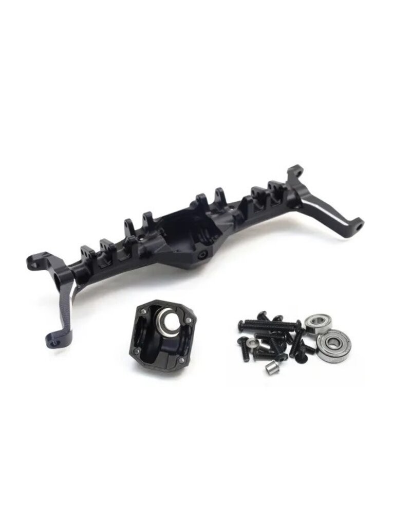 TREAL TRLX002KS7ZYZ  AXIAL CAPRA CNC ALUMINUM ONE PIECE FRONT AXLE HOUSING (BLACK)