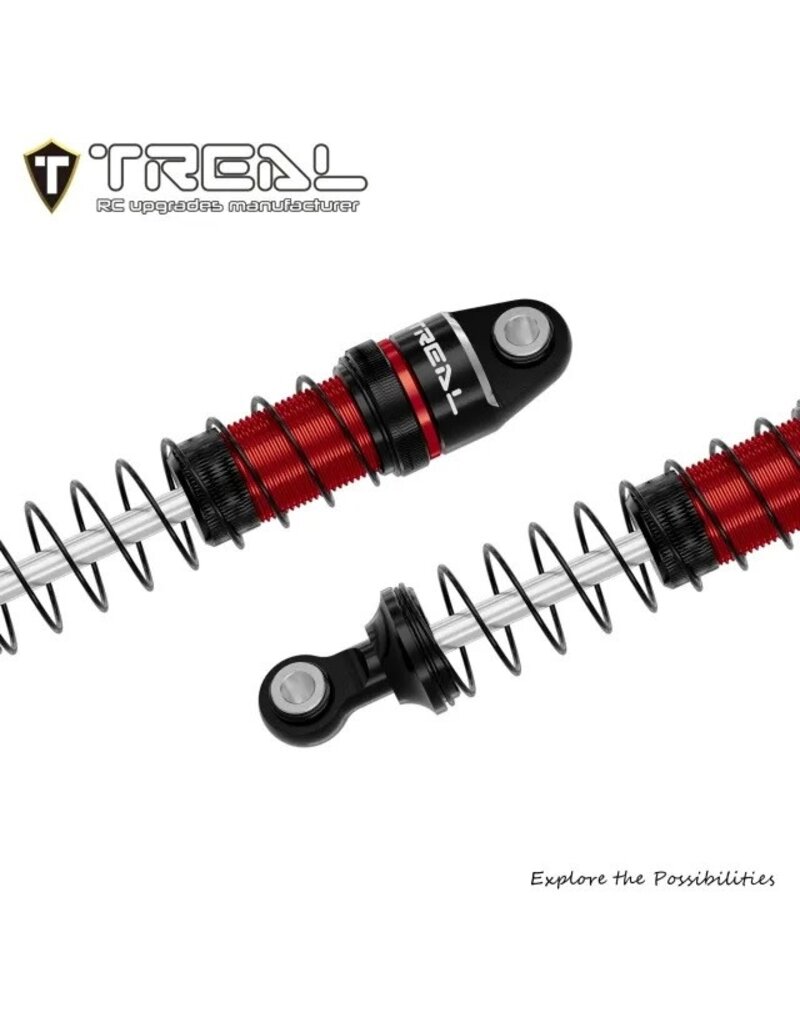 TREAL TRLX004CQY2IP  59MM LONG TRAVEL SHOCK SET FOR TRAXXAS TRX-4M® & TRX-4MT™ (RED) (4) (FRONT/REAR)