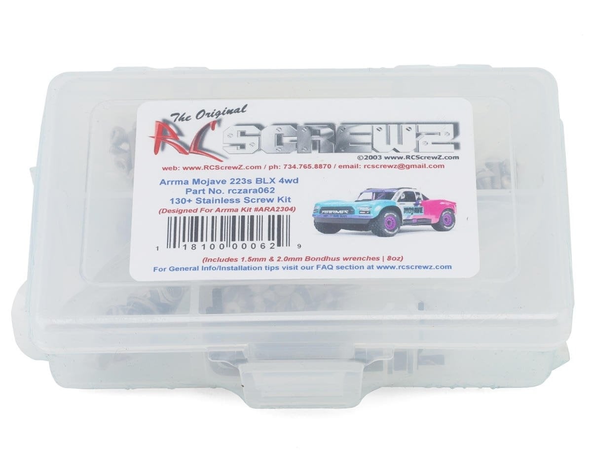 RCZARA062 ARRMA® MOJAVE GROM 223S BLX 1/16 DESERT TRUCK STAINLESS STEEL SCREW KIT