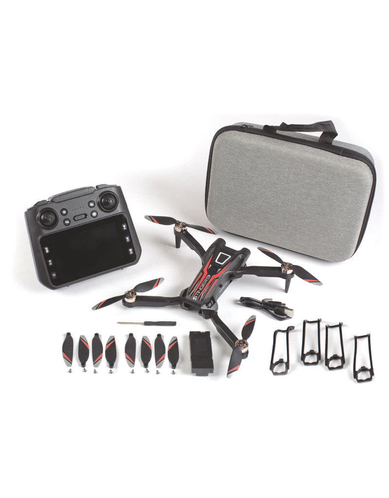 RAGE RC RGR4600 RAGE R/C STINGER BL FPV DRONE WITH 1-AXIS 1080P HD CAMERA & STORAGE CASE