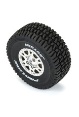 PROLINE RACING PRO1025310 MIRAGE TT F/R TIRES MOUNTED 12MM HEX SATIN SILVER IMPULSE (4) FOR ARRMA MOJAVE GROM