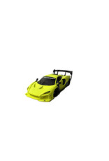 KYOSHO ***SOLD*** MTU2506011 USED KYOSHO MR-03EVO SP CHASSIS SET (RED LIMITED EDITION) W/ MCLAREN SENNA GTR BODY: FLUORESCENT YELLOW/BLACK
