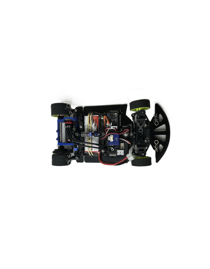 GL RACING MTU2506015 USED MODIFIED OPEN GL RACING GLR FULLY BUILT W/ LEXAN BODY: FLUORESCENT YELLOW