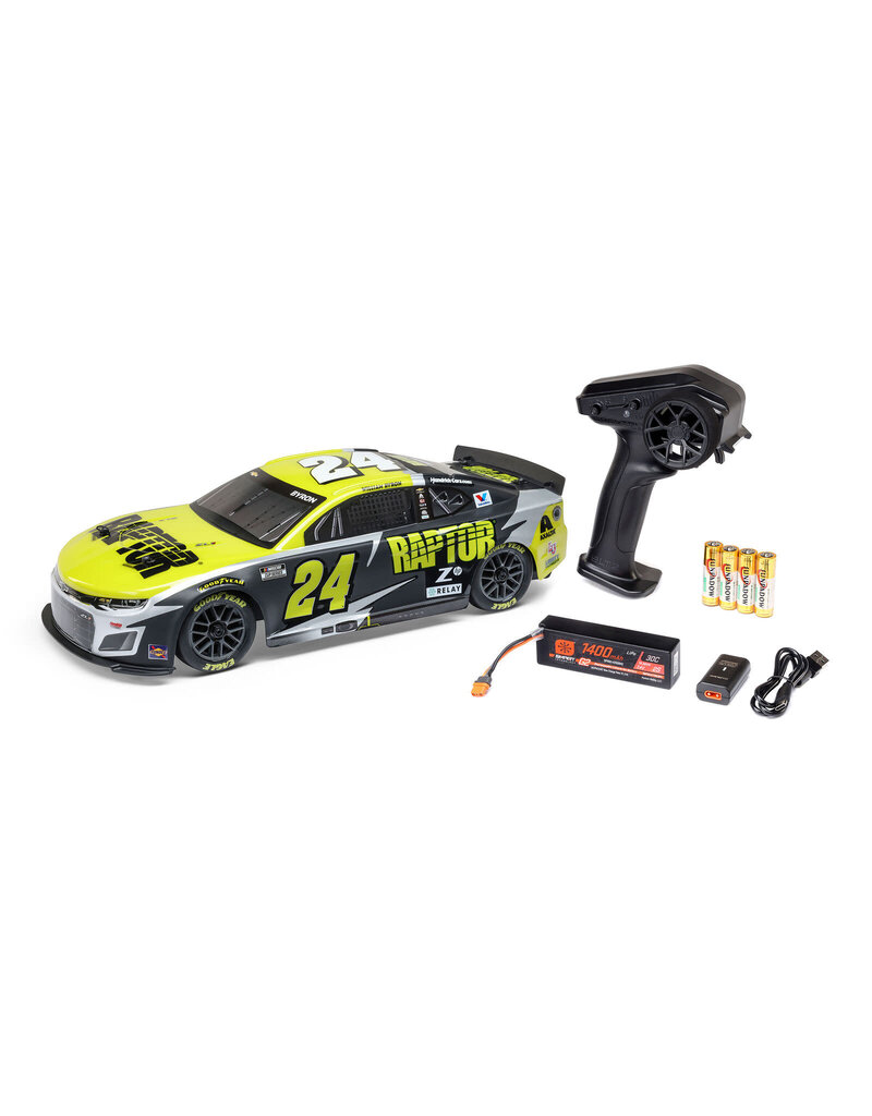 LOSI LOS1122524 1/12 NASCAR RC RACECAR WILLIAM BYRON NO. 24 2025 RAPTOR CHEVROLET CAMARO ZL1 2S AWD BRUSHED ON-ROAD (BATTERY & CHARGER INCLUDED), BLACK