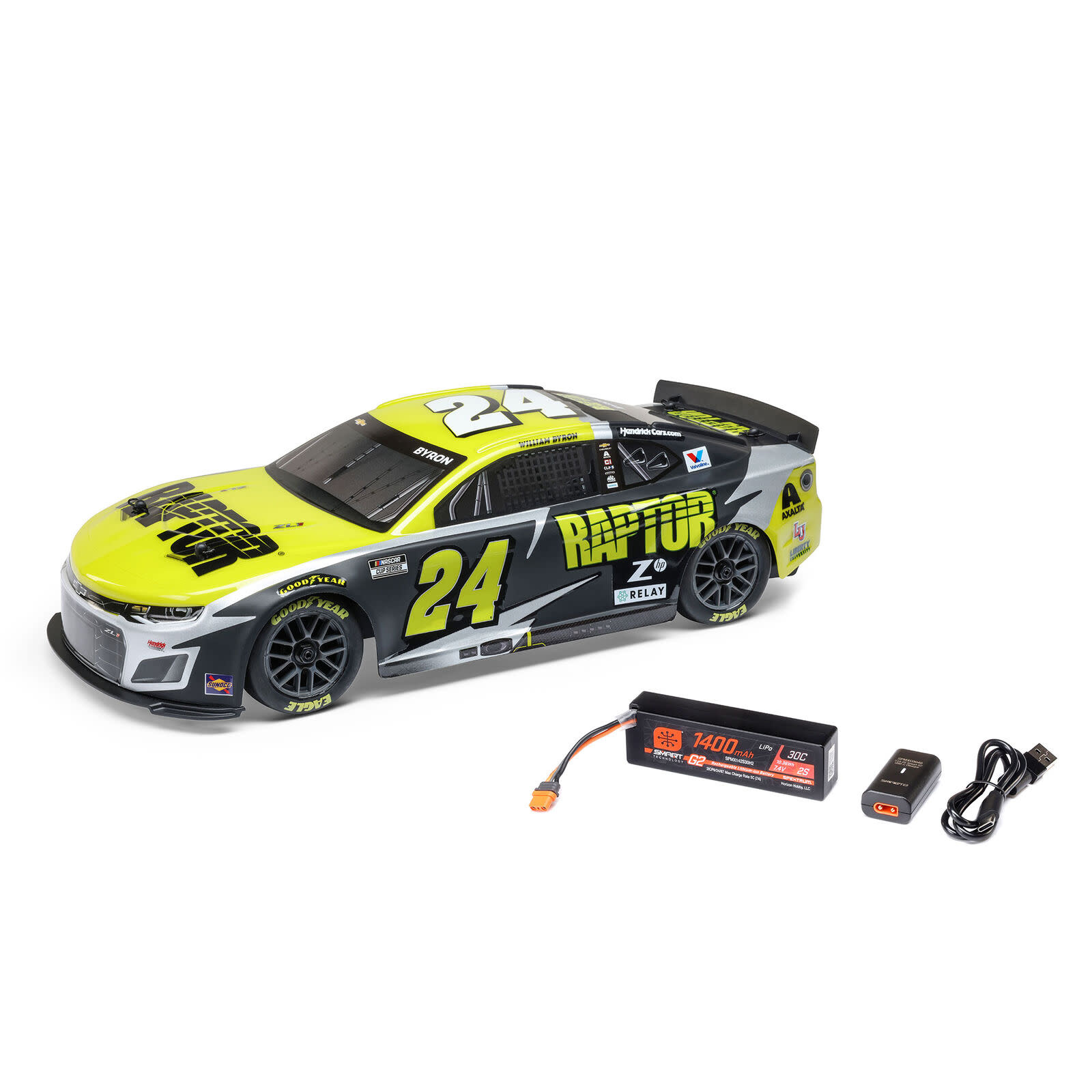 LOS1122524 1/12 NASCAR RC RACECAR WILLIAM BYRON NO. 24 2025 RAPTOR