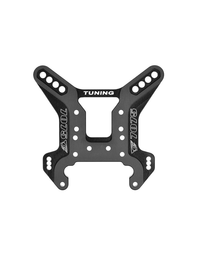 TEAM CORALLY COR00180-423 SHOCK TOWER - REAR - SWISS MADE 7075 T6 - 5MM - HARD ANODIZED - BLACK