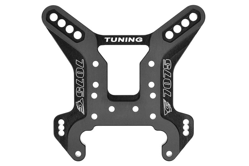 COR00180-423 SHOCK TOWER - REAR - SWISS MADE 7075 T6 - 5MM - HARD ANODIZED - BLACK