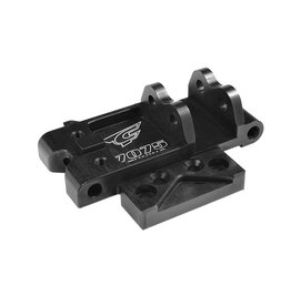 TEAM CORALLY COR00180-829 CENTER DIFF PLATE, CHASSIS BRACE HOLDER, SWISS MADE 7075 T6, BLACK, MADE IN ITALY