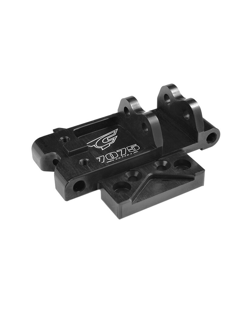 TEAM CORALLY COR00180-829 CENTER DIFF PLATE, CHASSIS BRACE HOLDER, SWISS MADE 7075 T6, BLACK, MADE IN ITALY