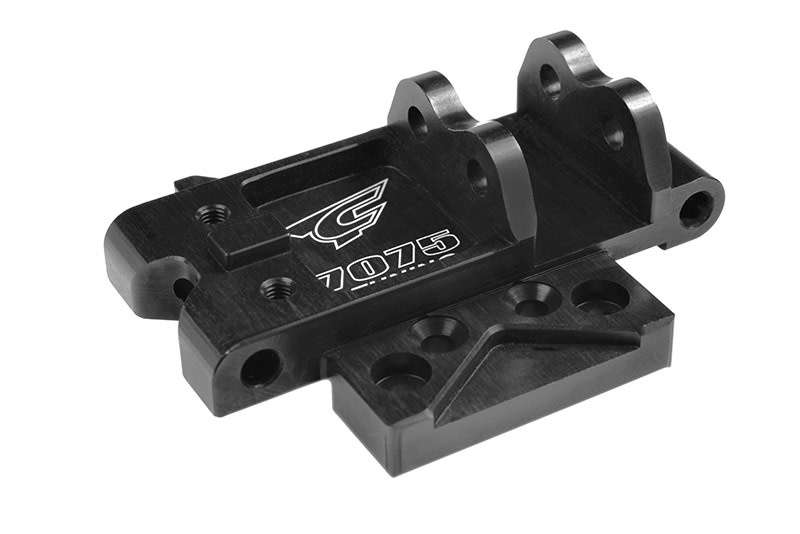 COR00180-829 CENTER DIFF PLATE, CHASSIS BRACE HOLDER, SWISS MADE 7075 T6, BLACK, MADE IN ITALY