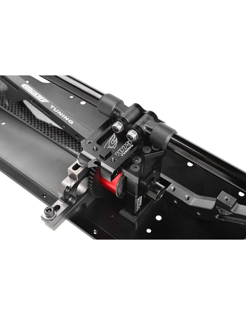 TEAM CORALLY COR00180-829 CENTER DIFF PLATE, CHASSIS BRACE HOLDER, SWISS MADE 7075 T6, BLACK, MADE IN ITALY