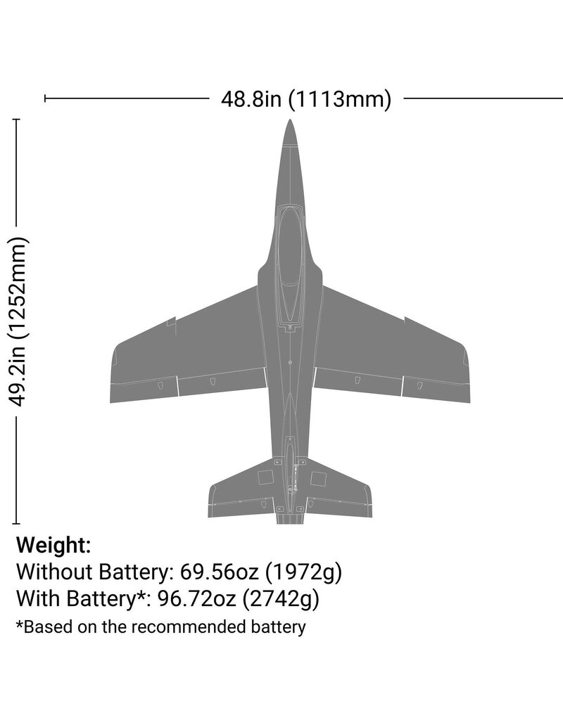 E-FLITE EFL02450 HABU XS 80MM EDF BNF BASIC