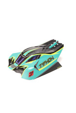 ARRMA ARA406171 TYPHON 4X4 CLIPLESS PAINTED BODY DECALED GREEN