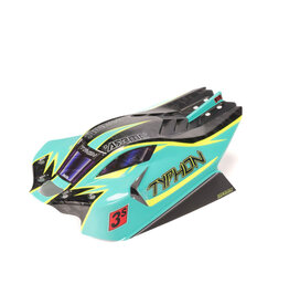 ARRMA ARA406171 TYPHON 4X4 CLIPLESS PAINTED BODY DECALED GREEN