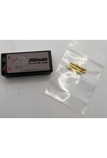 SILVER HORSE SHRC SH0705 2S LIPO 7.4V 350MAH 60C HARDCASE BATTERY: 2MM BULLET