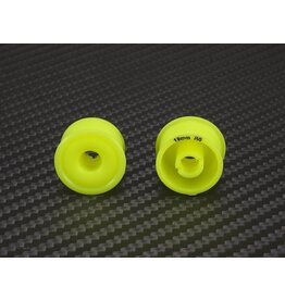 PN RACING PN MR2089R0-19 2WD DELRIN FORMULA REAR WHEELS 0 OFFSET: YELLOW (2)