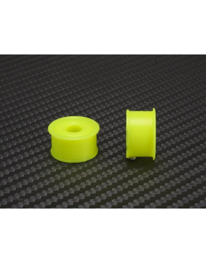 PN RACING PN MR2089R0-19 2WD DELRIN FORMULA REAR WHEELS 0 OFFSET: YELLOW (2)