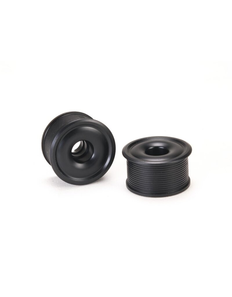 PN RACING PN MR2088R0-19 2WD DELRIN  FORMULA 11X19MM FLANGED REAR WHEELS 0MM OFFSET : BLACK (2)