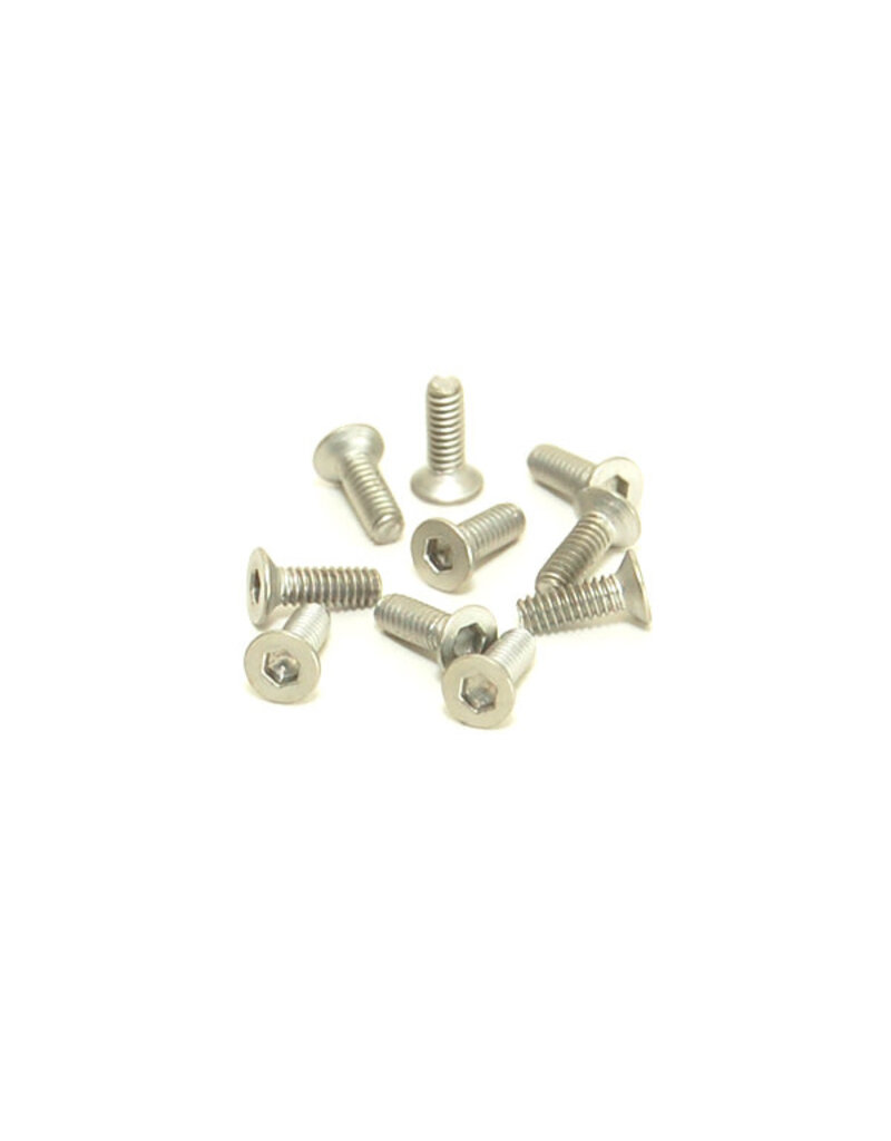 PN RACING KEN PN700726 M2X6 TITANIUM COUNTERSUNK HEX MACHINE SCREW (10PCS)