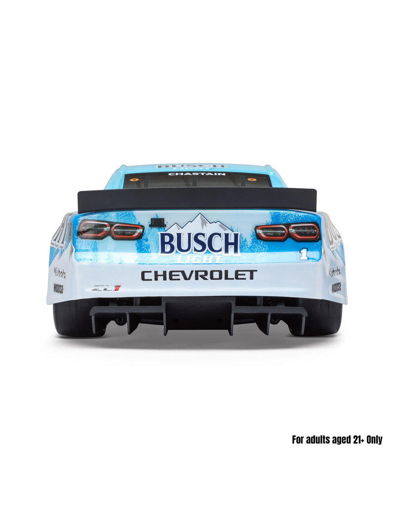 LOSI LOS1122501 1/12 NASCAR RC RACECAR ROSS CHASTAIN NO. 1 2025 BUSCH LIGHT CHEVROLET CAMARO ZL1 2S AWD RTR BRUSHED ON-ROAD (BATTERY & CHARGER INCLUDED), BLUE