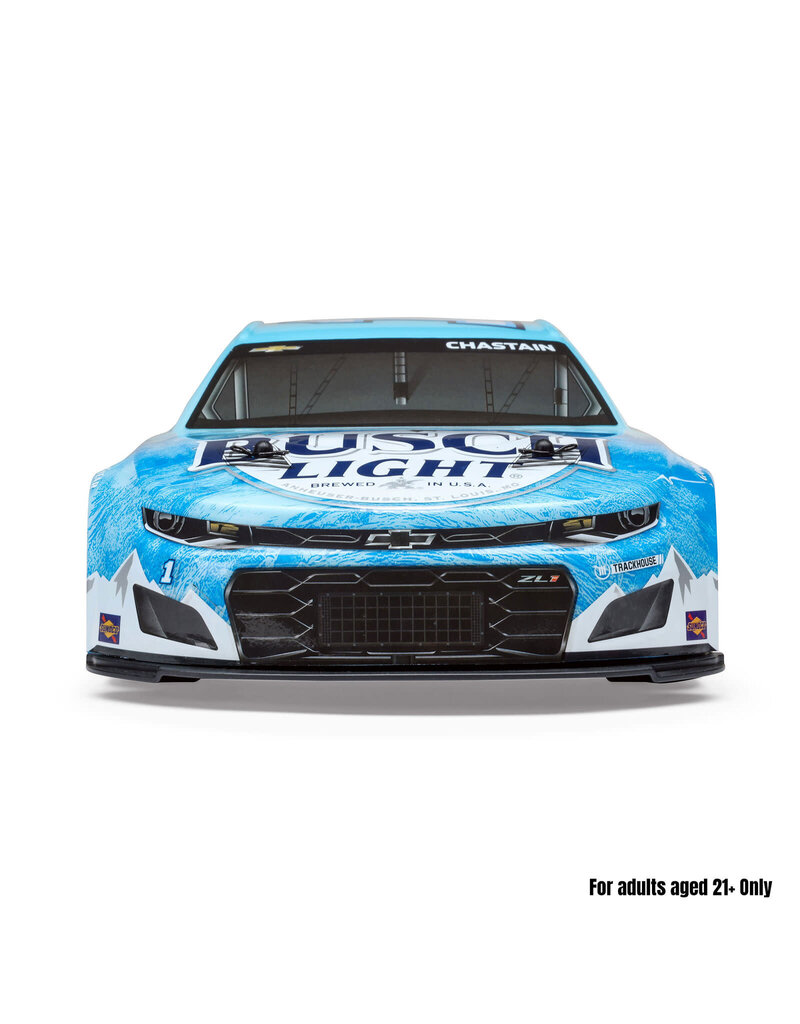 LOSI LOS1122501 1/12 NASCAR RC RACECAR ROSS CHASTAIN NO. 1 2025 BUSCH LIGHT CHEVROLET CAMARO ZL1 2S AWD RTR BRUSHED ON-ROAD (BATTERY & CHARGER INCLUDED), BLUE