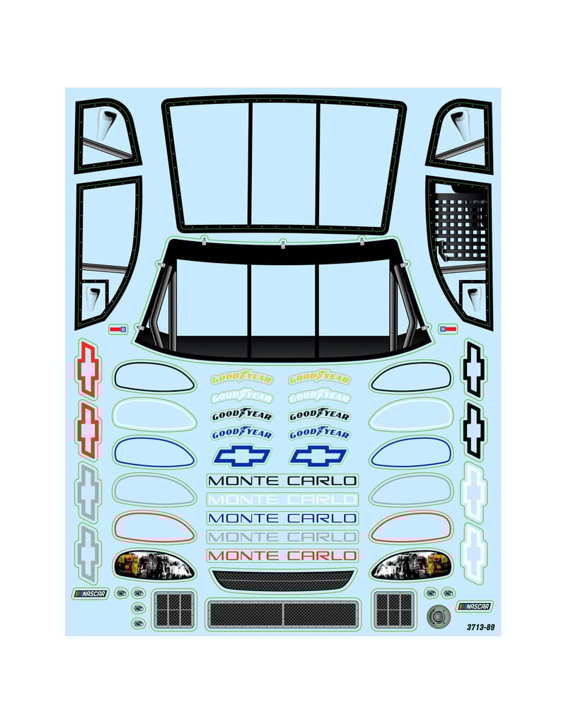 PROLINE RACING PRO371317 PRE-CUT 1997 CHEVY MONTE CARLO CLEAR FOR LOSI NASCAR RACECAR