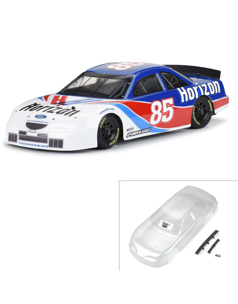 PROLINE RACING PRO371017 PRE-CUT 1996 FORD THUNDERBIRD CLEAR BODY FOR LOSI NASCAR RACECAR