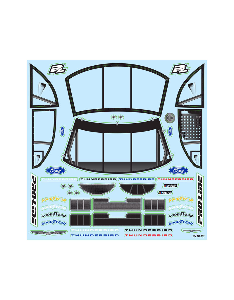 PROLINE RACING PRO371017 PRE-CUT 1996 FORD THUNDERBIRD CLEAR BODY FOR LOSI NASCAR RACECAR