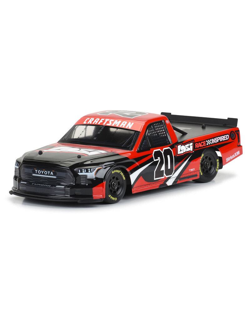 PROLINE RACING PRO365500 PRE-CUT 2024 TOYOTA TUNDRA NASCAR TRUCK SERIES CLEAR BODY FOR LOSI NASCAR RACECAR