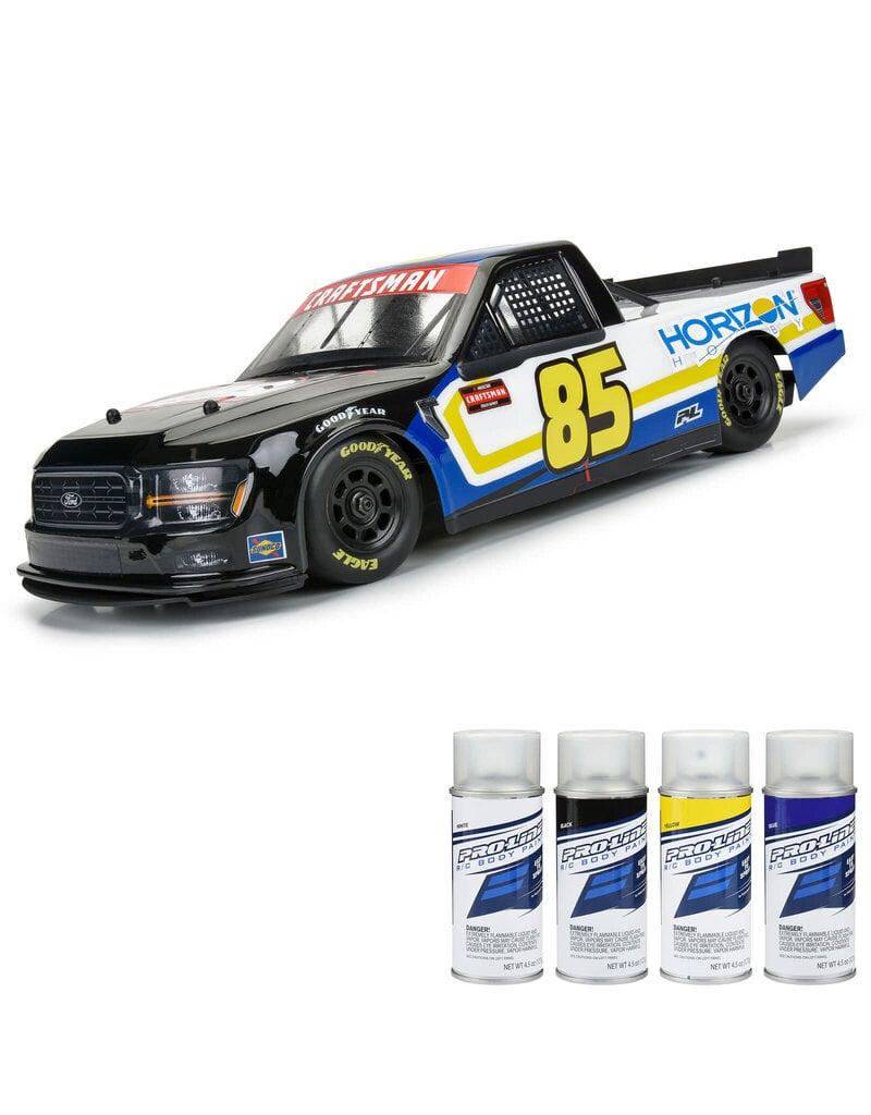 PROLINE RACING PRO365400 PRE-CUT 2024 FORD F-150 NASCAR TRUCK SERIES CLEAR BODY FOR LOSI NASCAR RACECAR