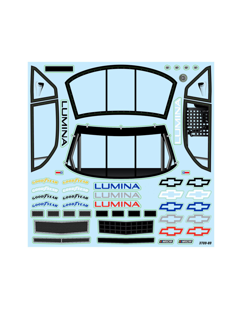PROLINE RACING PRO370917 PRE-CUT 1990 CHEVY LUMINA CLEAR FOR LOSI NASCAR RACE CAR