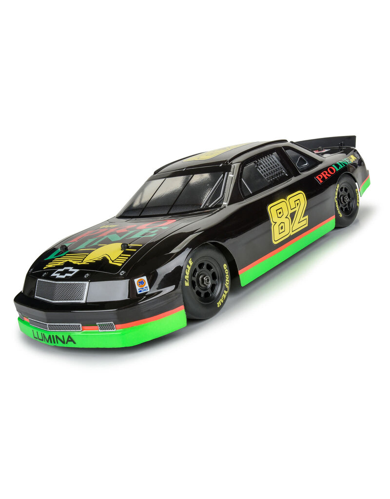 PROLINE RACING PRO1025910 GOODYEAR EAGLE TIRE F/R MTD STEEL RACING WHEELS BLACK FOR LOSI NASCAR