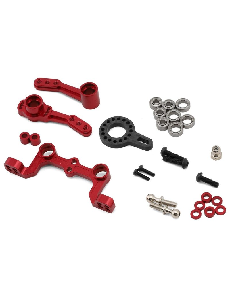 MST MXS-210700R ALUMINUM STEERING RACK ASSEMBLY (RED)
