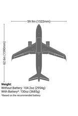 E-FLITE EFL-1493 AIRBUS A320NEO TWIN 64MM EDF BNF BASIC WITH AS3X+ AND SAFE SELECT