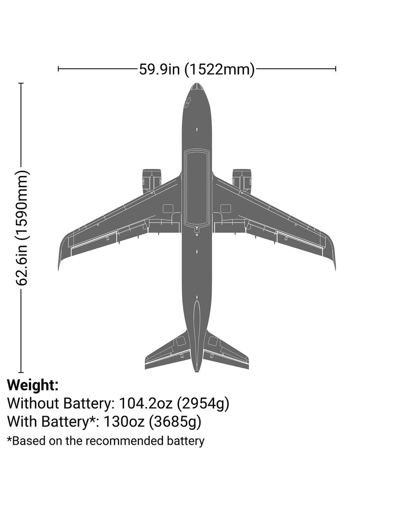 E-FLITE EFL-1493 AIRBUS A320NEO TWIN 64MM EDF BNF BASIC WITH AS3X+ AND SAFE SELECT