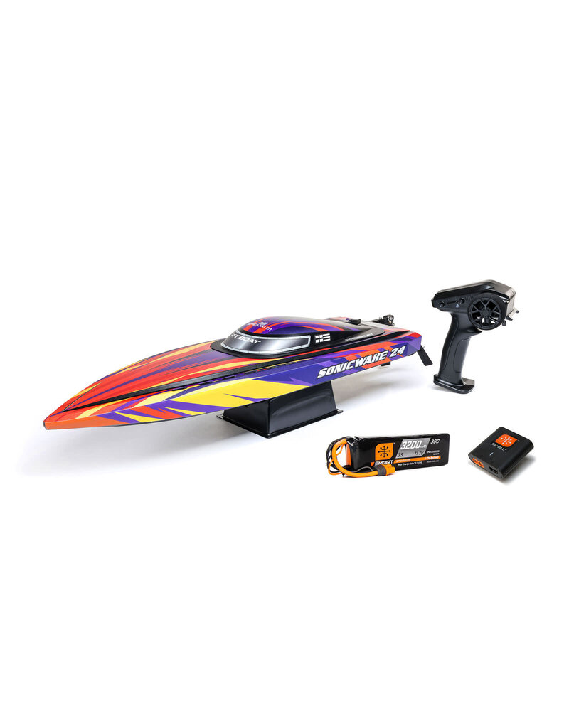 PROBOAT PRB-1992T1 SONICWAKE 24" SELF-RIGHTING BRUSHLESS DEEP-V RTR (BATTERY & CHARGER INCLUDED), RED