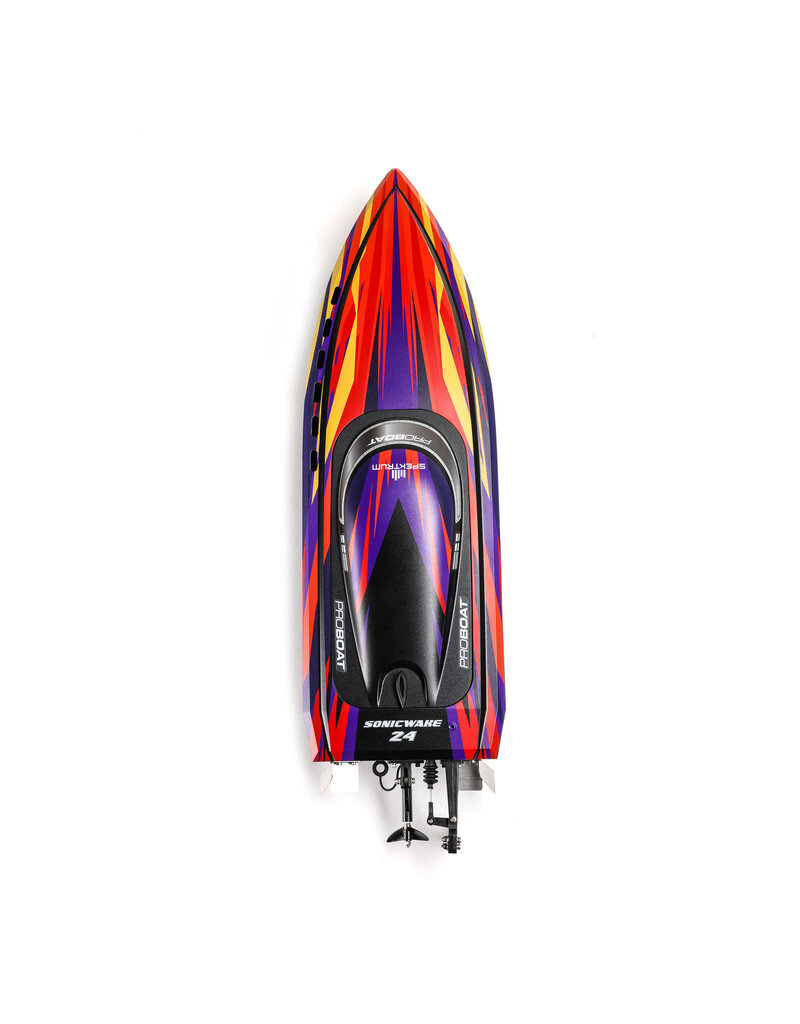 PROBOAT PRB-1992T1 SONICWAKE 24" SELF-RIGHTING BRUSHLESS DEEP-V RTR (BATTERY & CHARGER INCLUDED), RED