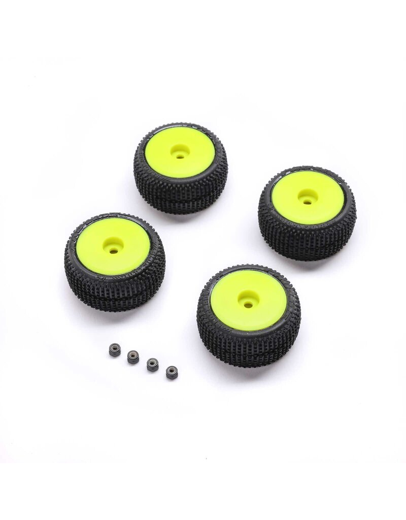 PROLINE RACING PRO-2632 BLOCKADE TIRE, PROLINE OE, WHEEL, YELLOW, MOUNTED: MICRO-T