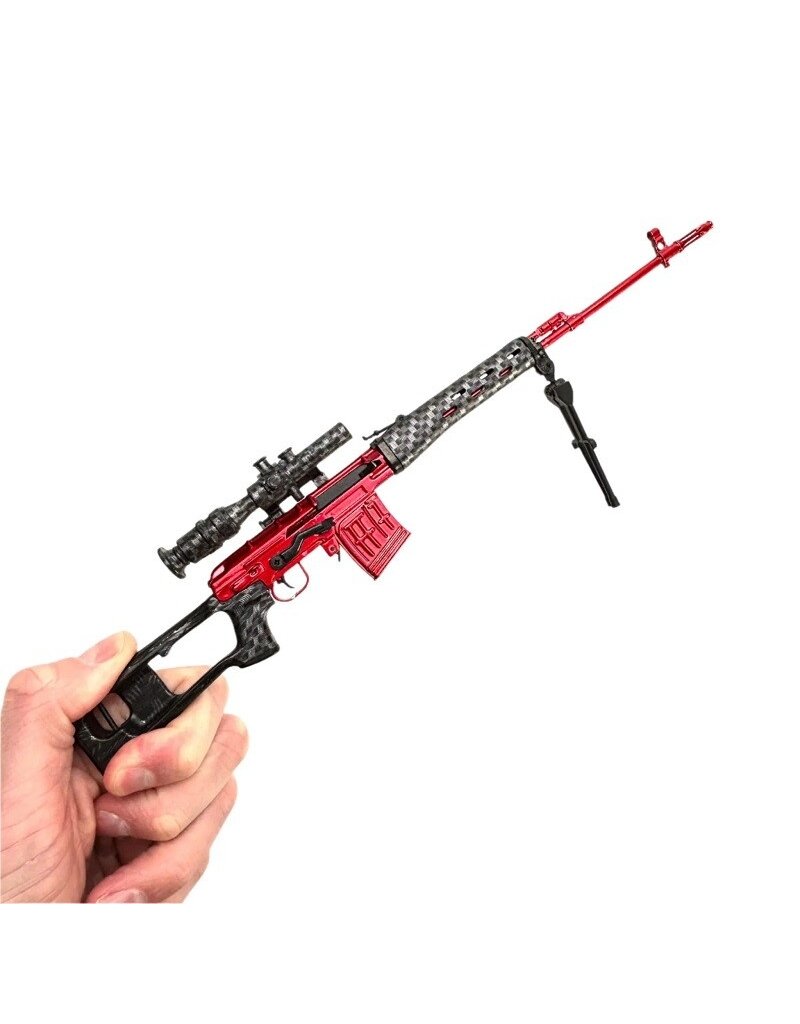 GOAT GUN GOALTD-SVD 1/4 SCALE DIE CAST METAL SPECIAL EDITION "RED TEAM" SVD SNIPER RIFLE MODEL.